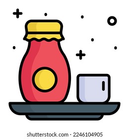 Icono de diseño de vector de sake en estilo moderno y moderno