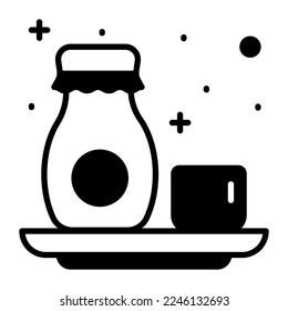 Icono de diseño de vector de sake en estilo moderno y moderno