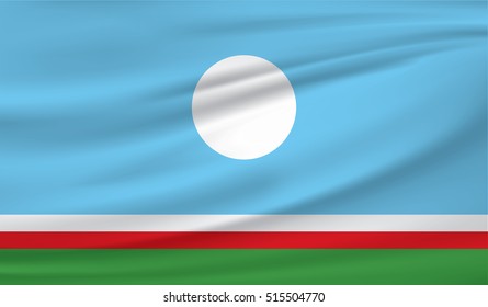 Sakha Republic flag - 3D illustration