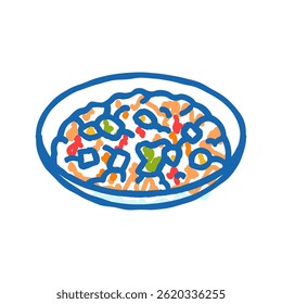 saksuka cozinha turca ícone doodle esboço vetor. saksuka cozinha turca sinal. símbolo isolado ilustração
