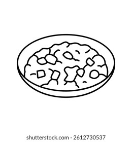 saksuka turkish cuisine line icon vector. saksuka turkish cuisine sign. isolated contour symbol black illustration