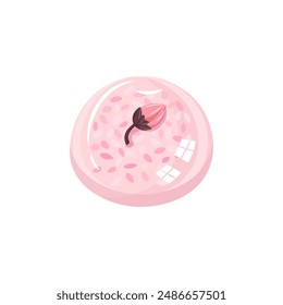 Sakura agar or cherry blossom jelly