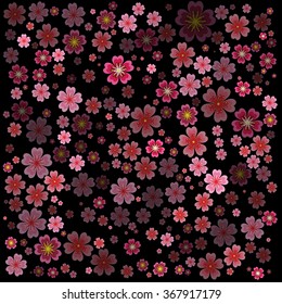 sakura background with 3d effect. Sakura background Vector Art, Stock Vector