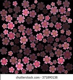sakura background with 3d effect. Vector