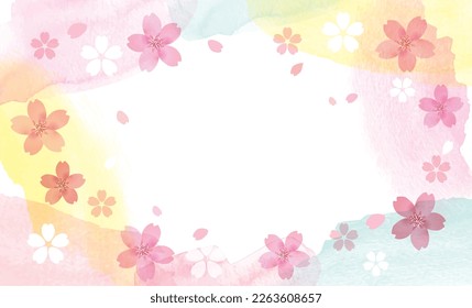 SAKURA background illustration with a gentle atmosphere