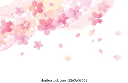 SAKURA background illustration with a gentle atmosphere