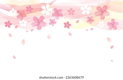 SAKURA background illustration with a gentle atmosphere