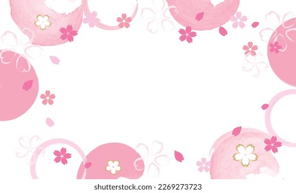 SAKURA background illustration with a gentle atmosphere