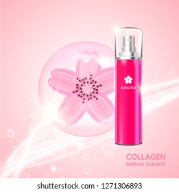 SAKURA  Beauty Product Vector.