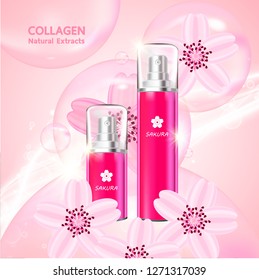 Sakura Beauty Product Vector.