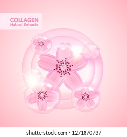 Sakura beauty product vector.