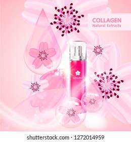 Sakura Beauty product vector.