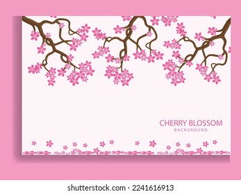 Sakura blossom branch. Falling petals, flowers. Isolated flying realistic Japanese pink cherry or apricot floral elements fall down vector background. Cherry blossom branch, flower petal illustration