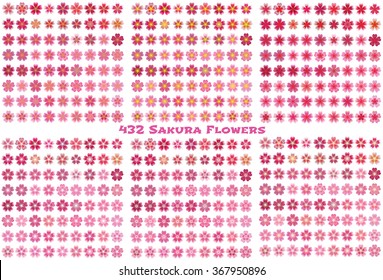 Sakura blossom icon set