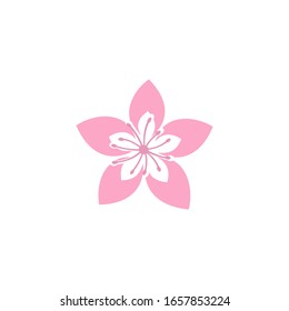 sakura blossom icon vector on a white background
