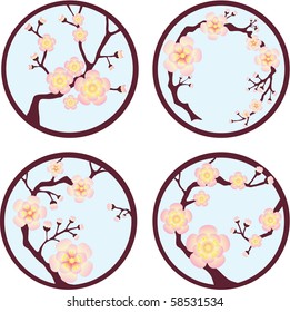 Sakura blossoms on tree