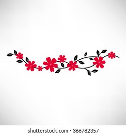 Sakura branch vector