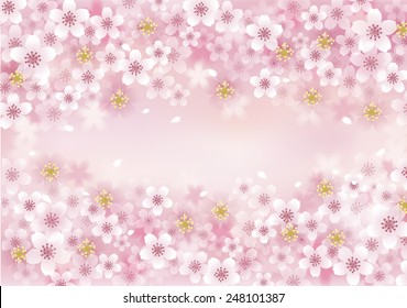 Sakura Cherry Blossom background. File contains Transparency, Blending tool, Gradients, Gradient Mesh.