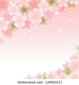 Sakura Cherry Blossom Background. Transparency, Gradients, Clipping mask is used. EPS10.
