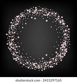 Sakura Kirsche Blossom Confetti. Fallend japanische Kirsche Sakura Rose Petals Design. Windy Leaves Confetti Poster. Noble Premium Aquarell Textur. Blühende Kosmetik und schöner floraler Hintergrund.
