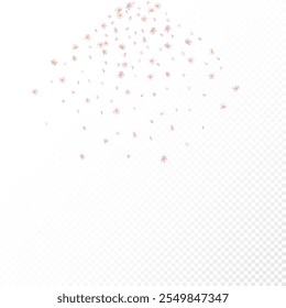 Confeti de flor de cerezo Sakura. Marco de pétalos de cereza Sakura de rosa japonesa que cae. Hermosa textura mágica VIP rica. Cosméticos En Flor Y Fondo Floral Elegante. Diseño de confeti de hojas ventosas.