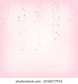 Sakura Cherry Blossom Confetti. Noble Premium Magic Pattern. Blooming Cosmetics Ad Female Floral Background. Falling Japanese Cherry Sakura Rose Petals Poster. Windy Leaves Confetti Design.
