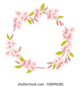 Sakura Cherry Blossom Round Frame