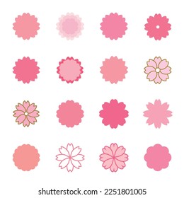 Sakura Cherry blossoms icon and frame set