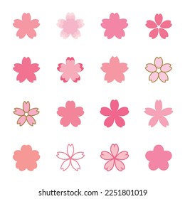 Sakura Cherry blossoms icon and frame set