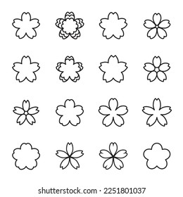 Sakura Cherry blossoms icon and frame set