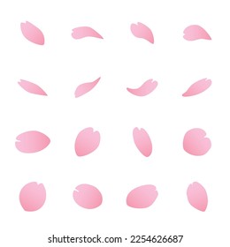 Sakura Cherry blossoms petals icon set