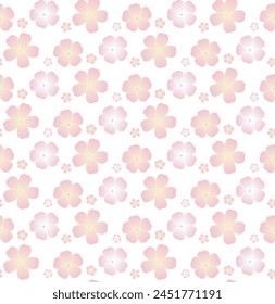 Sakura Cherry blossoms seamless pattern of vector illustration