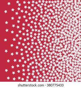 Sakura Cherry vector pattern forming gradient. Use for textiles, interior decoration, web page background, wrapping paper, cosmetics labeling. Inspired by traditional Japanese textiles. Editable