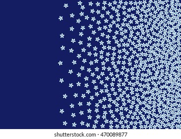 Sakura Cherry vector pattern forming gradient. Seamless in vertical direction. Use for backgrounds, wrapping paper, interior & cosmetic package decoration. Inspired by traditional Japanese textiles