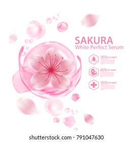 Sakura collagen solution Natural Skin Care Cosmetic.