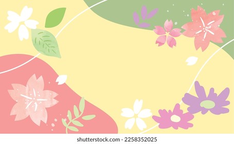sakura Fashionable spring background illustration