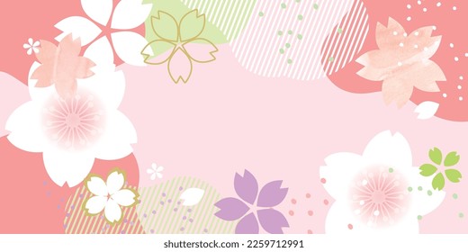 sakura Fashionable spring background illustration