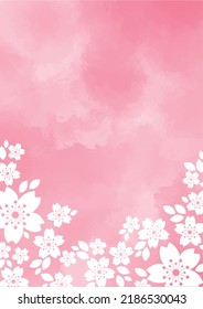 Sakura flower, Cherry blossom flower frame vector for decoration on spring season and hanami festival.
