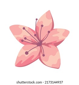 sakura flower icon flat isolated