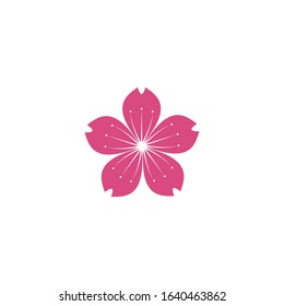 sakura flower icon logo vector template