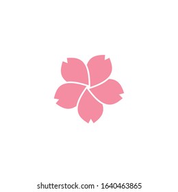 sakura flower icon logo vector template