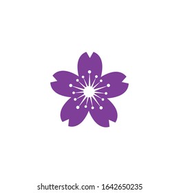 sakura flower icon logo vector template