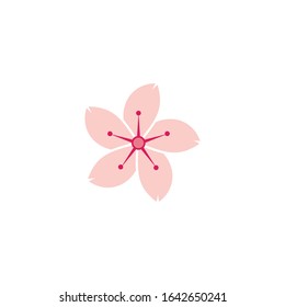 sakura flower icon logo vector template