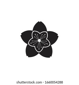 sakura flower icon logo vector template