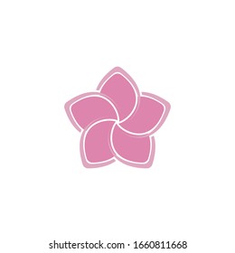 plantilla vectorial del icono de flor sakura
