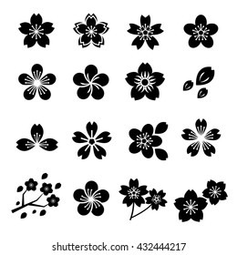 sakura flower icon set