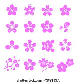 sakura flower icon set