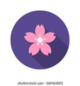 sakura flower icon. vector illustration