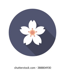 sakura flower icon. vector illustration