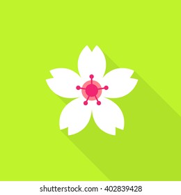 sakura flower icon. vector illustration